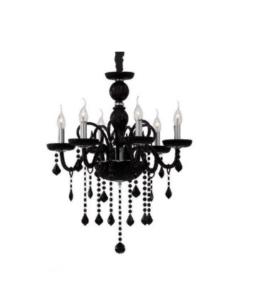 Lampadario in vetro soffiato Casanova nero