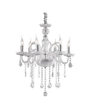 Lampadario in vetro soffiato Casanova trasparente