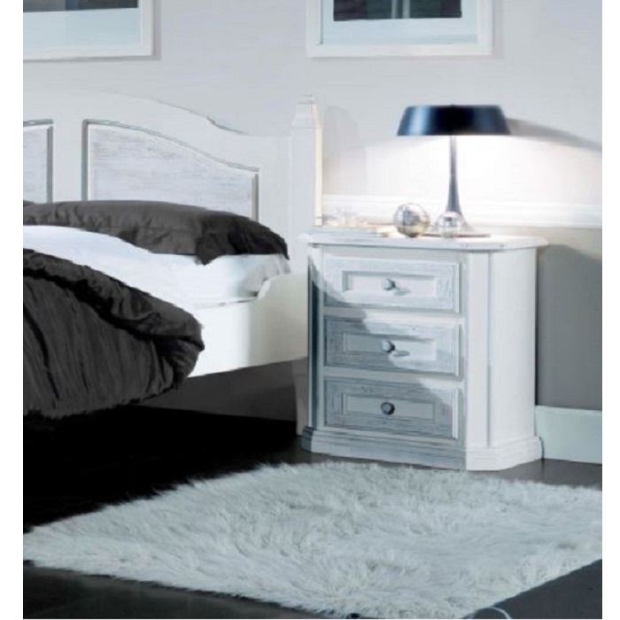 Coppia comodini shabby Marie Claire con letto Coppia comodini shabby Marie Claire con letto