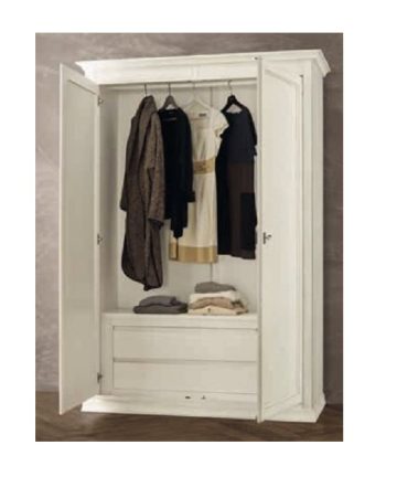 Armadio in legno di pioppo Poplar 2 ante open
