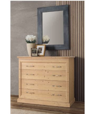 Comò cassettiera in legno di abete Fir