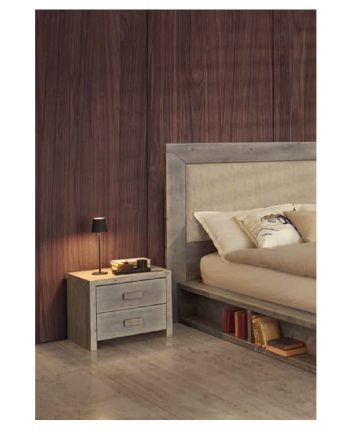 Comodino in legno di abete Tree 2 cassetti