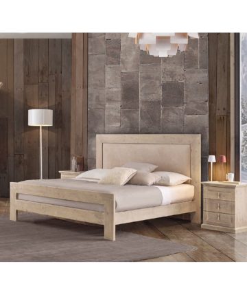 Letto matrimoniale Fir B in legno di abete