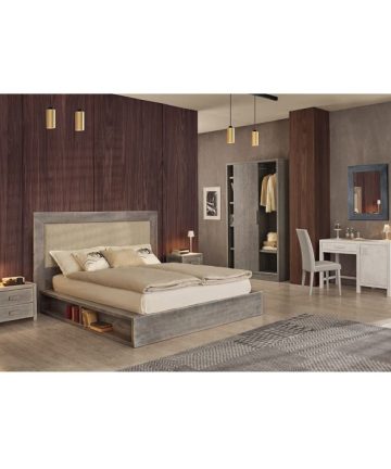 Letto matrimoniale Tree in legno di abete con vani laterali bedroom