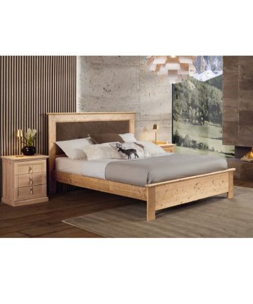 Letto matrimoniale in legno di abete Fir