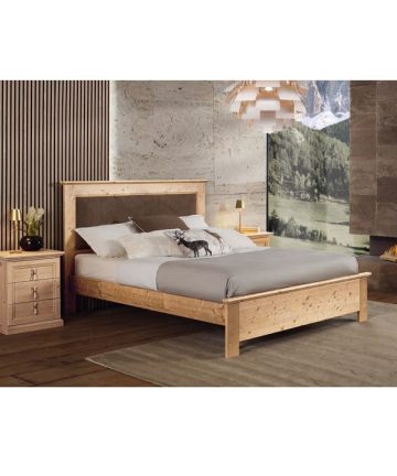 letto matrimoniale Fir in legno naturale