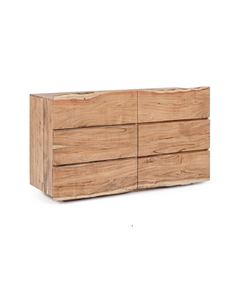 Cassettiera in legno d'acacia Nika L