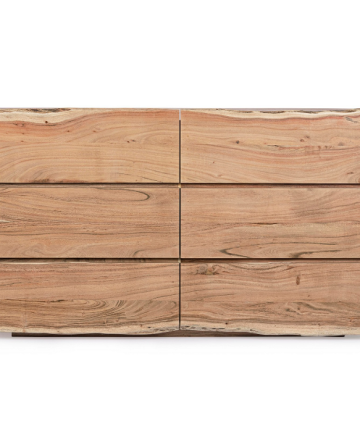 Cassettiera in legno d'acacia Nika L front