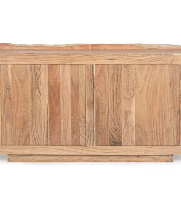 Cassettiera in legno d'acacia Nika L retro