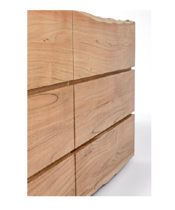 Cassettiera in legno d'acacia Nika L zoom front