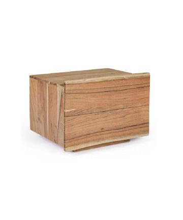 Comodini in legno di acacia Nika set 2 pezzi