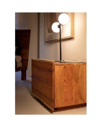 Comodini in legno di acacia Nika set 2 pezzi living 1