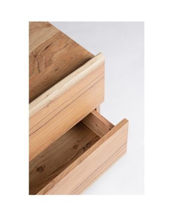 Comodini in legno di acacia Nika set 2 pezzi zoom cassetti