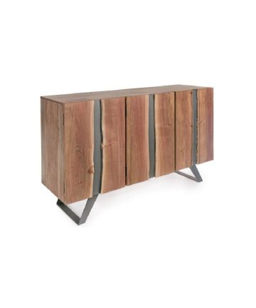 Credenza in legno di acacia Nika 3 ante