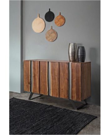 Credenza in legno di acacia Nika 3 ante living 3