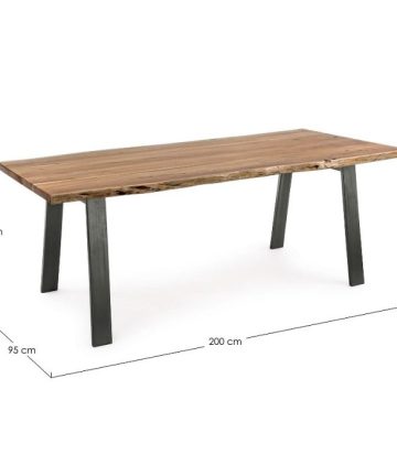 Tavolo in legno d'acacia Nika L misure